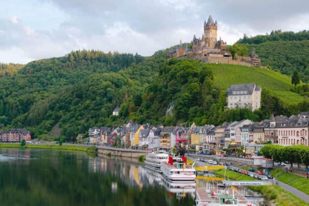 Cochem Castle - The best Fairytale castles in Southern Germany. Here's our guide to help you choose the best castles in southern Germany to visit on your Germany road trip. Here are our favourite castles in southern Germany! #castles #germany #wanderingbird #southerngermany #roadtrip #fairytale #castle #burg #cochem