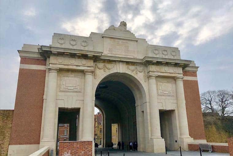 The Menin Gate in Ypres before the Last Post Ceremony
