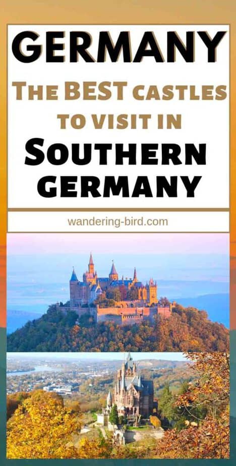 Visiting Germany? Want to see the best castles? This great guide has a MAP of the best castles in Southern Germany, so you can plan your route, itinerary and visits. #castles #germany #fairytale #traveltips #map #germanytravel #itinerary
