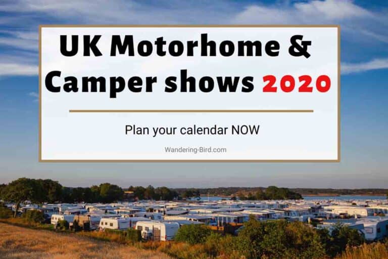 Motorhome Shows 2020- motorhome campervan caravan and camping shows in UK in 2020