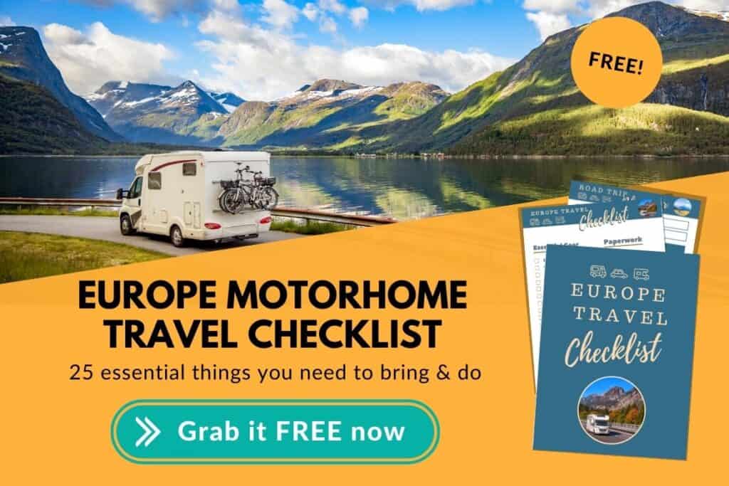 Europe motorhome checklist