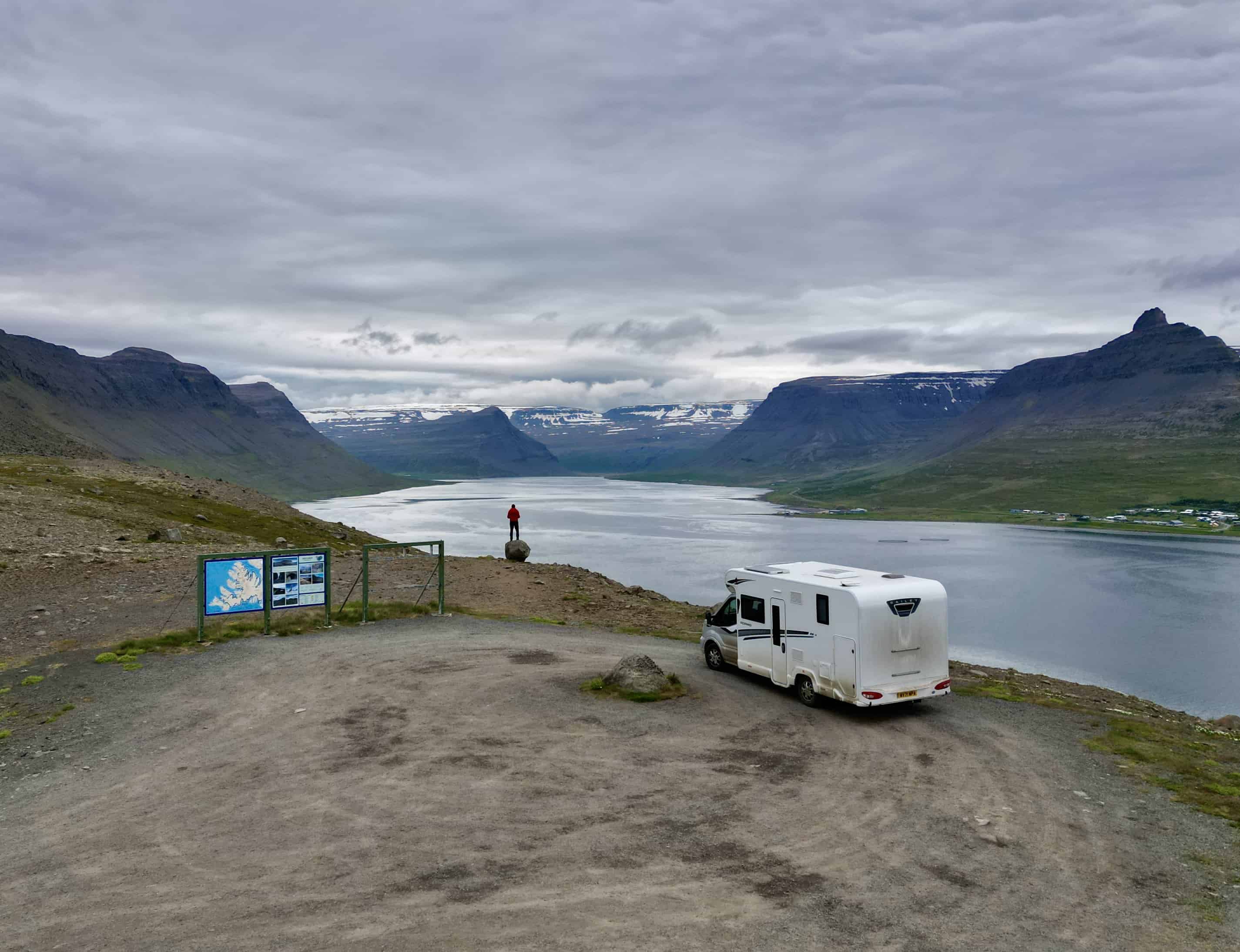 westfjords with a motorhome campervan